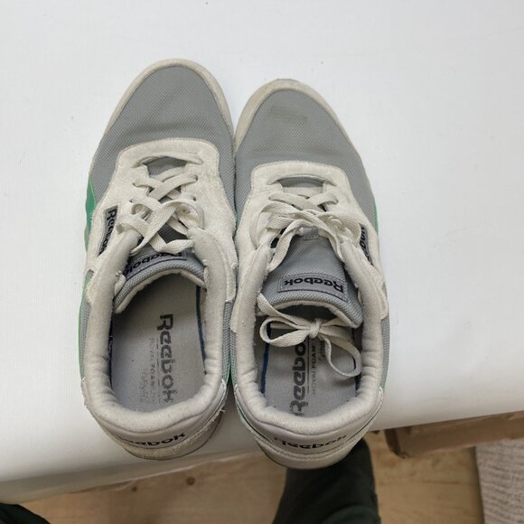 Reebok Classic Nylon Shoes Grey Off-White / Mint Green Men Sz 10 US Retro - Picture 9 of 13